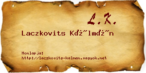 Laczkovits Kálmán névjegykártya