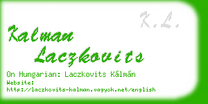 kalman laczkovits business card