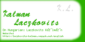 kalman laczkovits business card